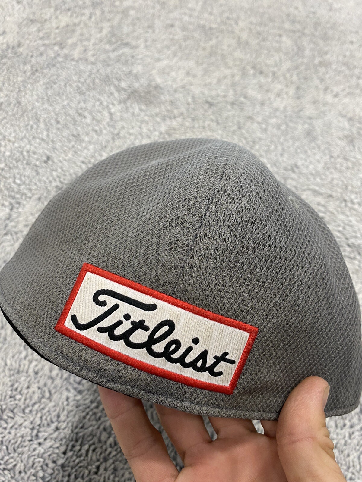 Titleist Golf Tour PRO V1 Footjoy FJ Grey Deep Back L/XL Fitted Golf Hat