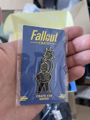 Fallout Loot Crate #29 Weird Perk Pin (Black and Gold) - Bethesda Gaming Merch