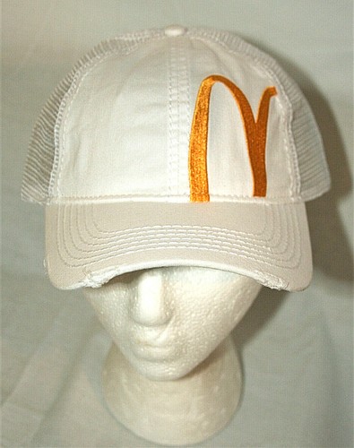 McDonalds Fast Food Restaurant Mesh Half Arch Baseball Cap Hat New OSFM Snap - Picture 3 of 4