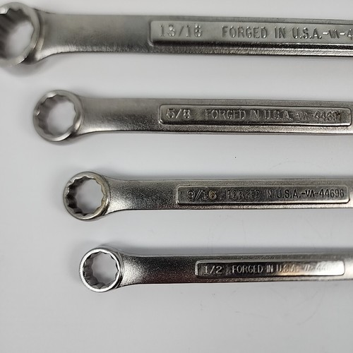 Lot of 5 Craftsman 7/8", 13/16", 5/8", 9/16", 1/2" SAE Wrenches Made in USA - Picture 12 of 17