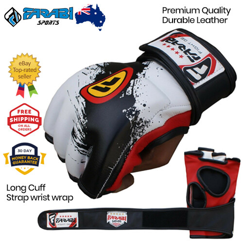 Farabi MMA Gloves 4-oz Grappling Cage Fight Training Sparring - Picture 1 of 3