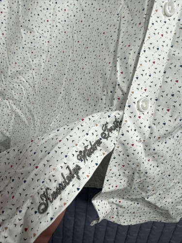 Camicia Robert Graham uomo piccola bianca geometrica manica corta classica - Foto 6 di 19