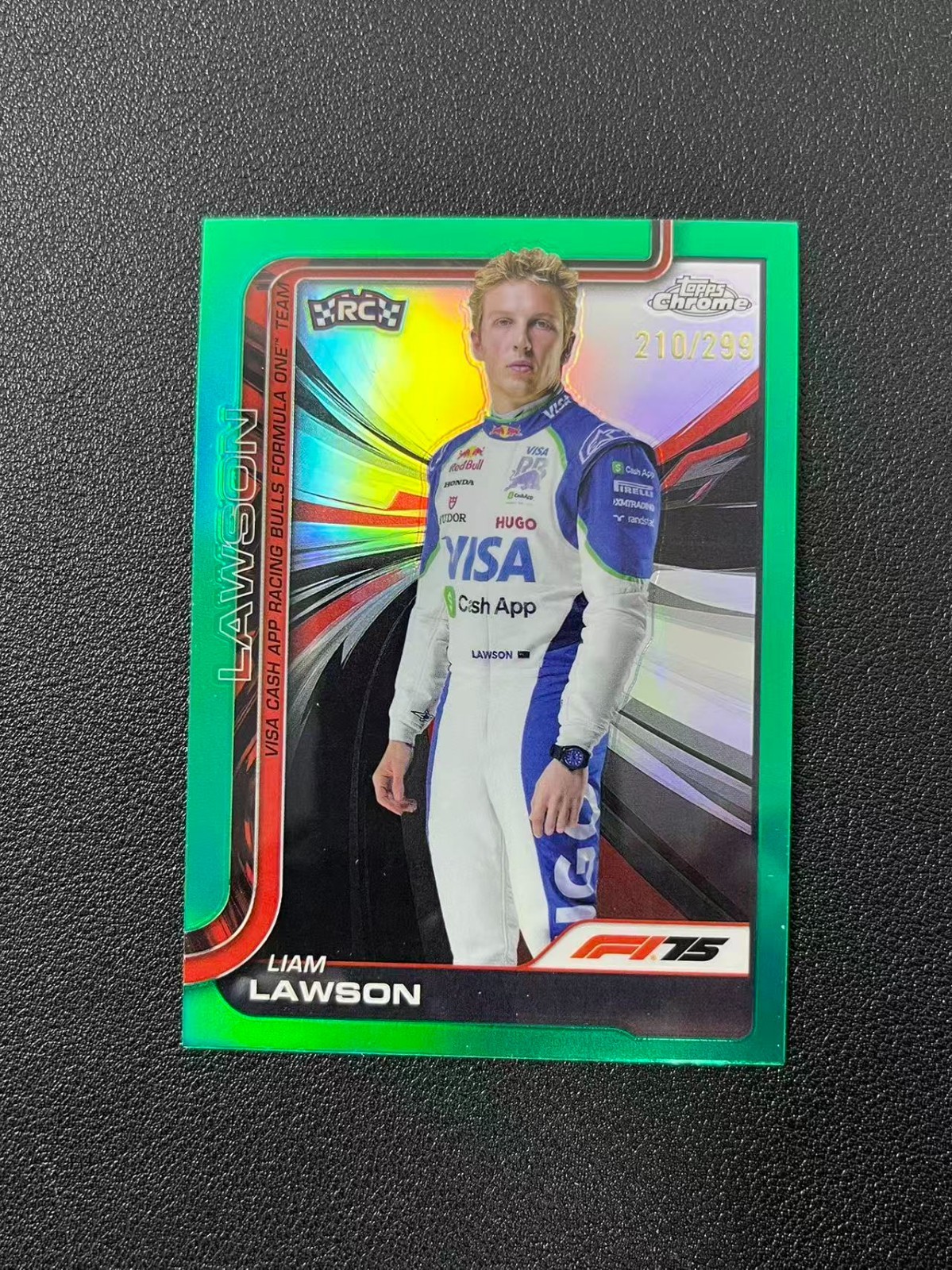 2025 Topps Chrome Formula 1 F1 Liam Lawson RC Teal 210/299 #11 GZ