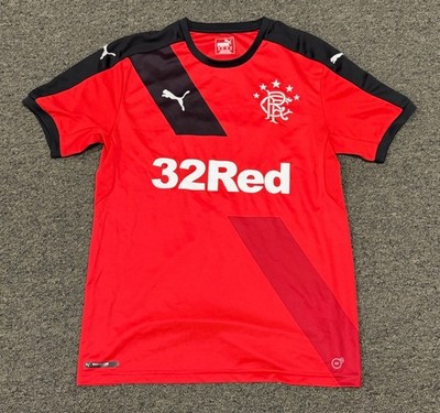PUMA MENS FC RANGERS GLASGOW 2015/2016 AWAY FOOTBALL SOCCER SHIRT JERSEY SIZE M