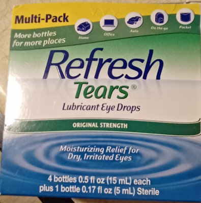 4 pack Refresh tears lubricant eye drops