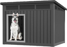 Large Dog House for Indoor  Outdoor - Weatherproof  Removable Roof, Fits Small