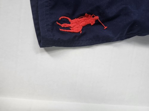 Polo Ralph Lauren Swim Trunks Little Boys Size 5 Navy Blue/Red Big Pony Lined - Picture 2 of 9