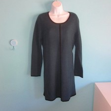 Clements Ribeiro Portobello Dress L 10 Merino Wool Herringbone Chevron Knit
