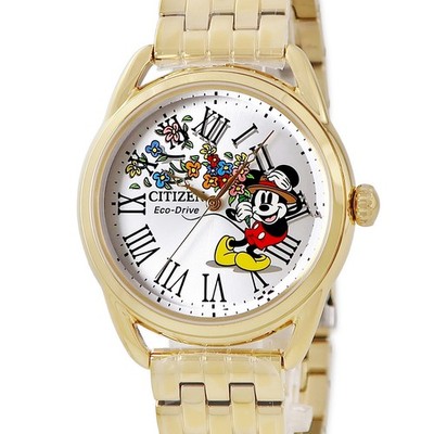 CITIZEN Eco Drive Mickey Classic FE7093-57W Unused Roman Disney collaborat
