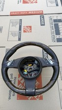 2011-2016 Porsche Cayenne 958 Brown Genuine Wood Steering Wheel Oem 2011-2016 Porsche Cayenne 958 Brown Genuine Wood Steering Wheel Oem