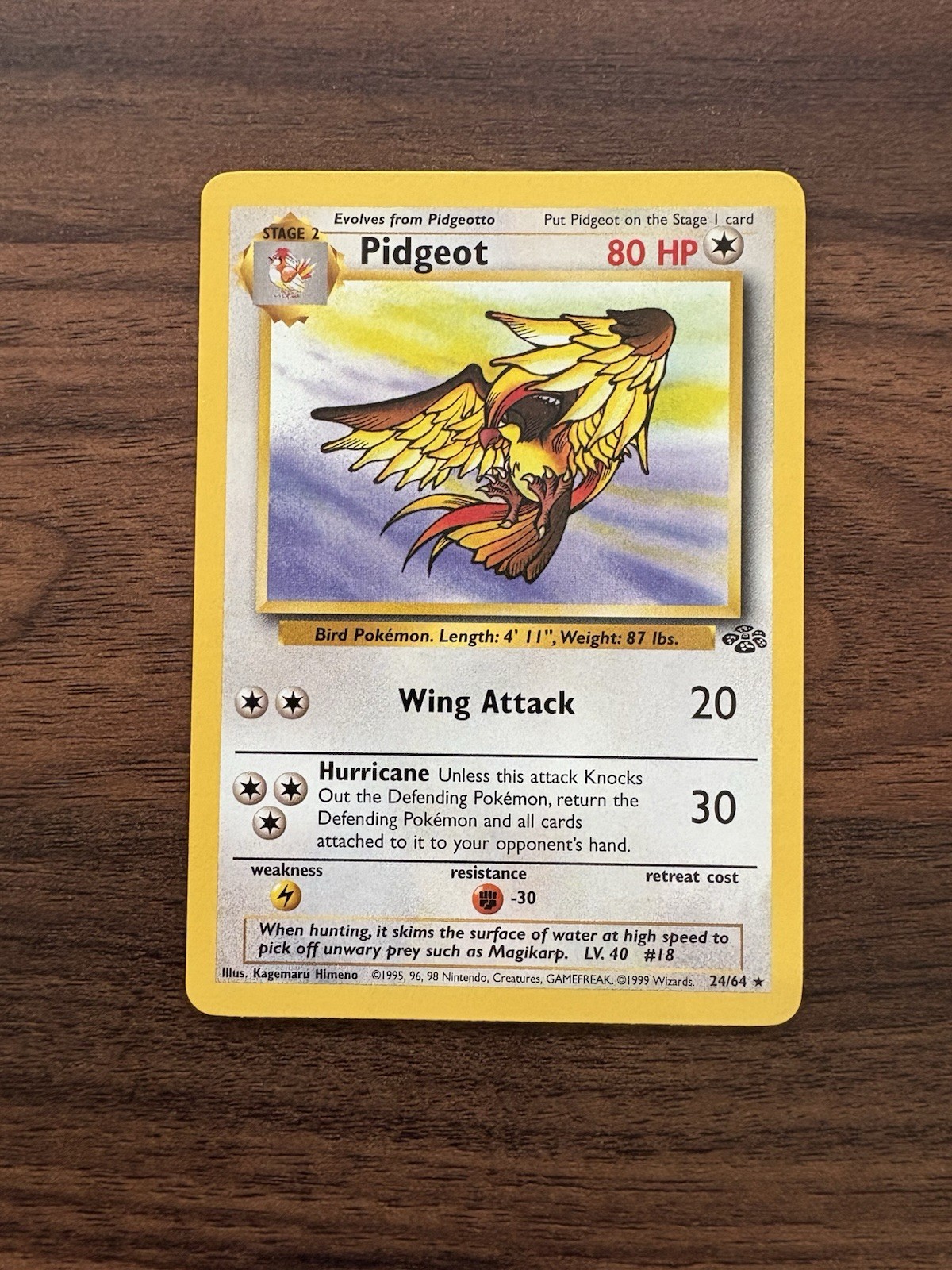 Pokemon TCG Pidgeot 24/64 Jungle NM