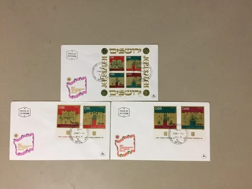 Three Israel fdc with  set+SS