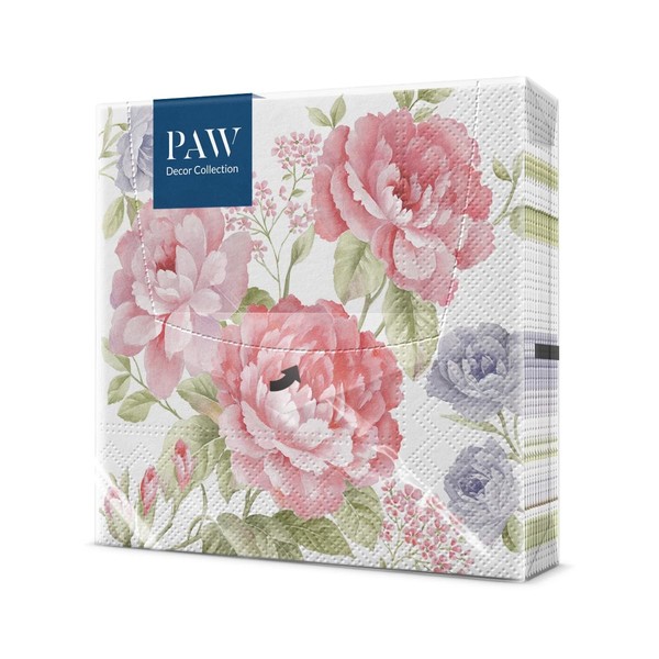 Servietten 3-Lagig 33X33Cm 20 Stk. PAW FüR Geburtstag, Party, Hochzeit-image