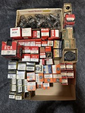 Lot Of 62 Boxed Unboxed Vintage Radio/TV Vacuum Tubes Lot Of Brands RCA More