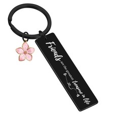 NCIWAN Best Friend Keychain Gifts for Women Birthday Christmas Black