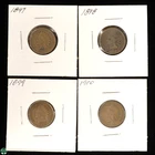 4 Coin Lot - 1897, 1898, 1899 & 1900 Indian Cents - Circulated Details