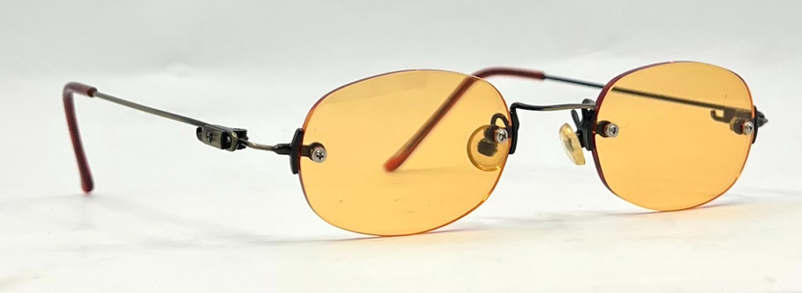 Masters Rimless Sunglasses–Solid Orange/Amber Tin… - image 4