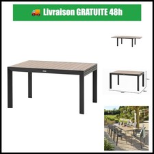 Table de jardin extensible Hespéride Évasion 140 x 100 cm 10 places