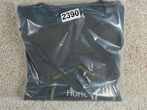 T-shirt uomo Hurley nera sbiadita logo esagonale uomo taglia M - Foto 10 di 10