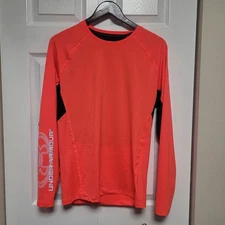 NWT Under Armour Men's HeatGear Compression Long Sleeve  Sz XL Safety Color