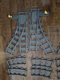 Lego City Train Track Lot 7499 + 7895 (x3) Switches, Curves, Flexible Segments