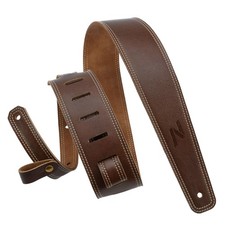 Guitar Strap, 2.5" Wide Full Grain Leather Guitar Straps with Foam Padding an...