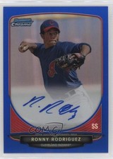 2013 Bowman Chrome Prospects Blue Refractor 130/150 Ronny Rodriguez Auto 0lm