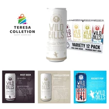 12 Flavor Craft Soda Soft Drinks Variety Pack, Root Beer, Strawberry Cream, C...