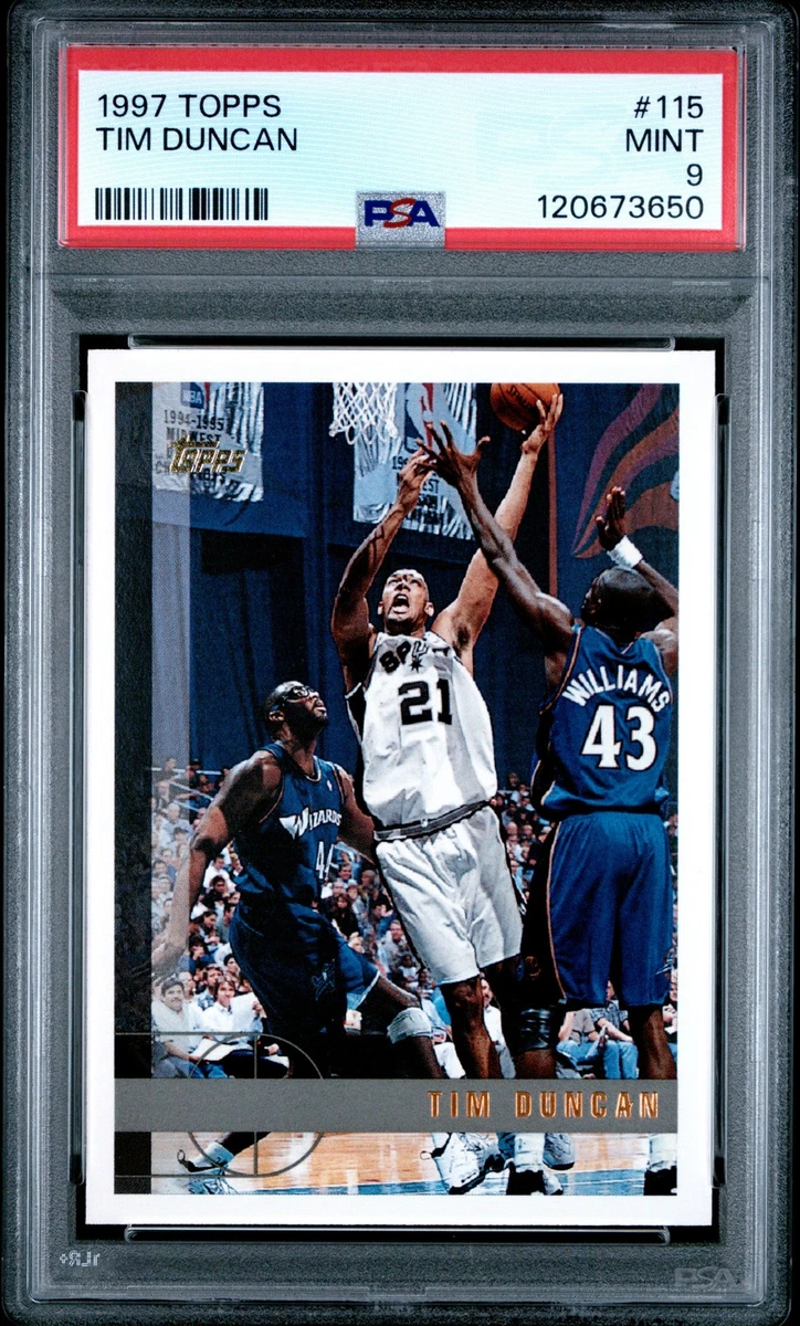 Topps Tim Duncan Basketball Rookie Sports Trading Cards for sale