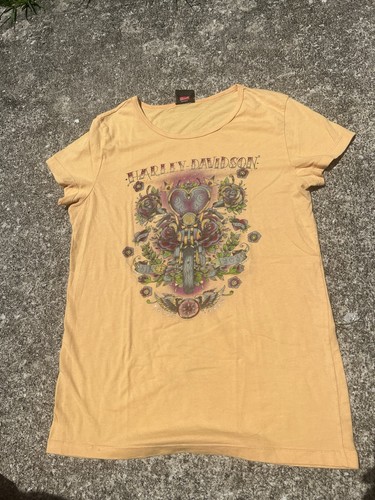 T-shirt vintage anni 00 Y2K Wmns cuore Harley Davidson