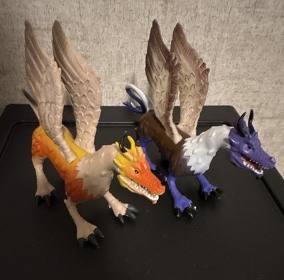 Lot of 2 SDE Shantou winged dragon & Grim Studios Chomping Giant Dragon Figures