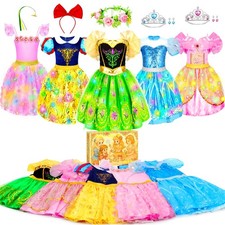 Princess Costumes for Girls, Princess Dress up Clothes for Girl 4-6, LED Ligh...