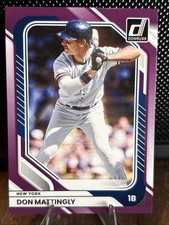 2026 Panini Donruss Baseball #75 Purple Parallel Don Mattingly Yankees SP. JB