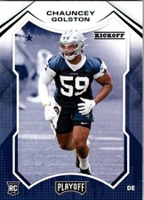2021 Panini Playoff Kickoff Green Rookie RC 277 Chauncey Golston Dallas Cowboys