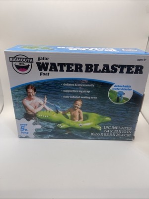 Water Blaster Pool Float Gator Bigmouth Inc Over 5 Ft Long New