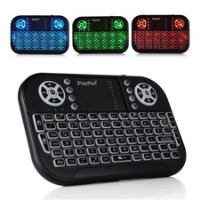 Upgrade Mini Bluetooth Keyboard with Touchpad Mouse,Portable 2.4G Wireless Ke...