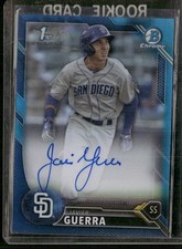 2016 Bowman Chrome #BCAP-JGU Javier Guerra Prospects Auto Blue Refractor #/150