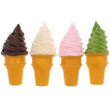 Simulated Ice Cream Cone Artificial Lifelike Food Model Pretend Play Kitchen Toy