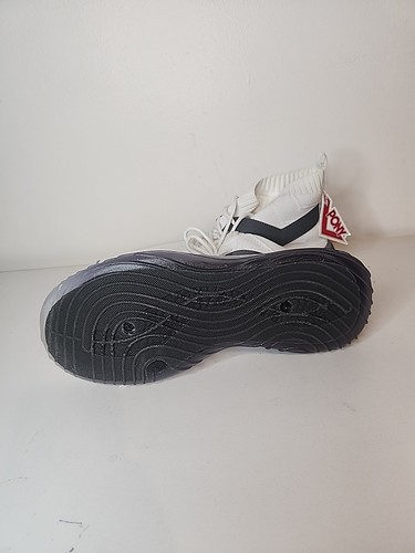 Pony Rhythm Men Sz 11.5 Eu 46 White/Blk Ombré Rubber Sole Textile Sneakers Shoes - Imagen 8 de 8