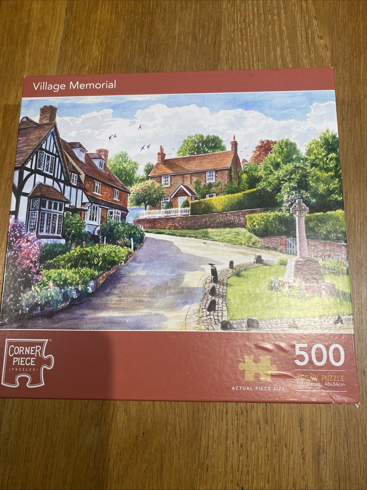 Corner Piece Village Memorial 500 Piece Jigsaw Puzzle The Works Complete