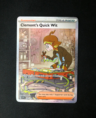 Pokémon Karte TCG - Clemonts Quick Wit 243/191 - Surging Sparks - SIR - NM  
