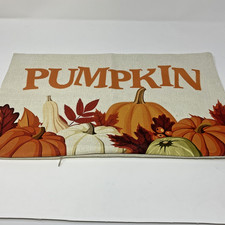 12" x 20" PILLOW COVER NWOT Pumpkin w/Zipped Opening Autumn