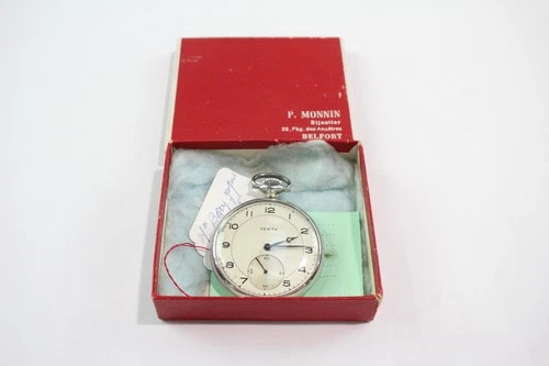 Zenith Open Face Pocket Watch Hand-Wind Working