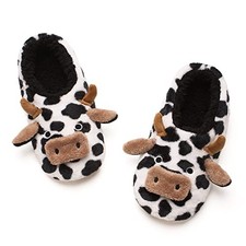 Cute Animal Slippers for Toddlers Kids Teens and Women 9-10 Cow