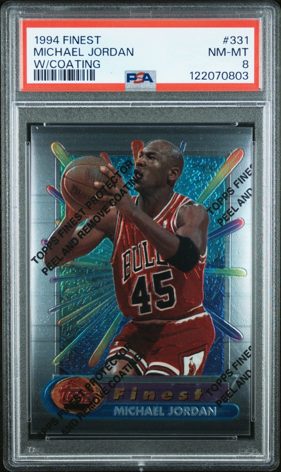 1994 Finest W/Coating #331 Michael Jordan  PSA 8  5703