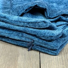 MIULEE Pack of 2 Blue Throw Pillow Covers 18x18 Inch Soft Chenille