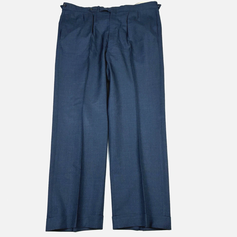 Paul Stuart Suit Mid Blue 2 Button Side Adjuster Made In Canada 44 38 - Image 3 of 4