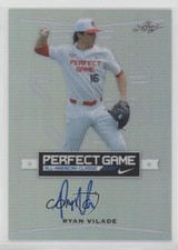 2016 Leaf Perfect Game All-American Classic Metal Silver Ryan Vilade Auto 0cz