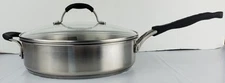 Cooking with Calphalon 3 Qt. 5003 Stainless Steel Sauté Pan Skillet w/ Lid - GUC