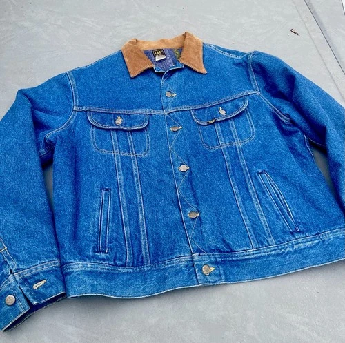 Vintage Lee Rider Blanket Lined Denim Jacket Mens 48L USA 100% Cotton Rancher image 5